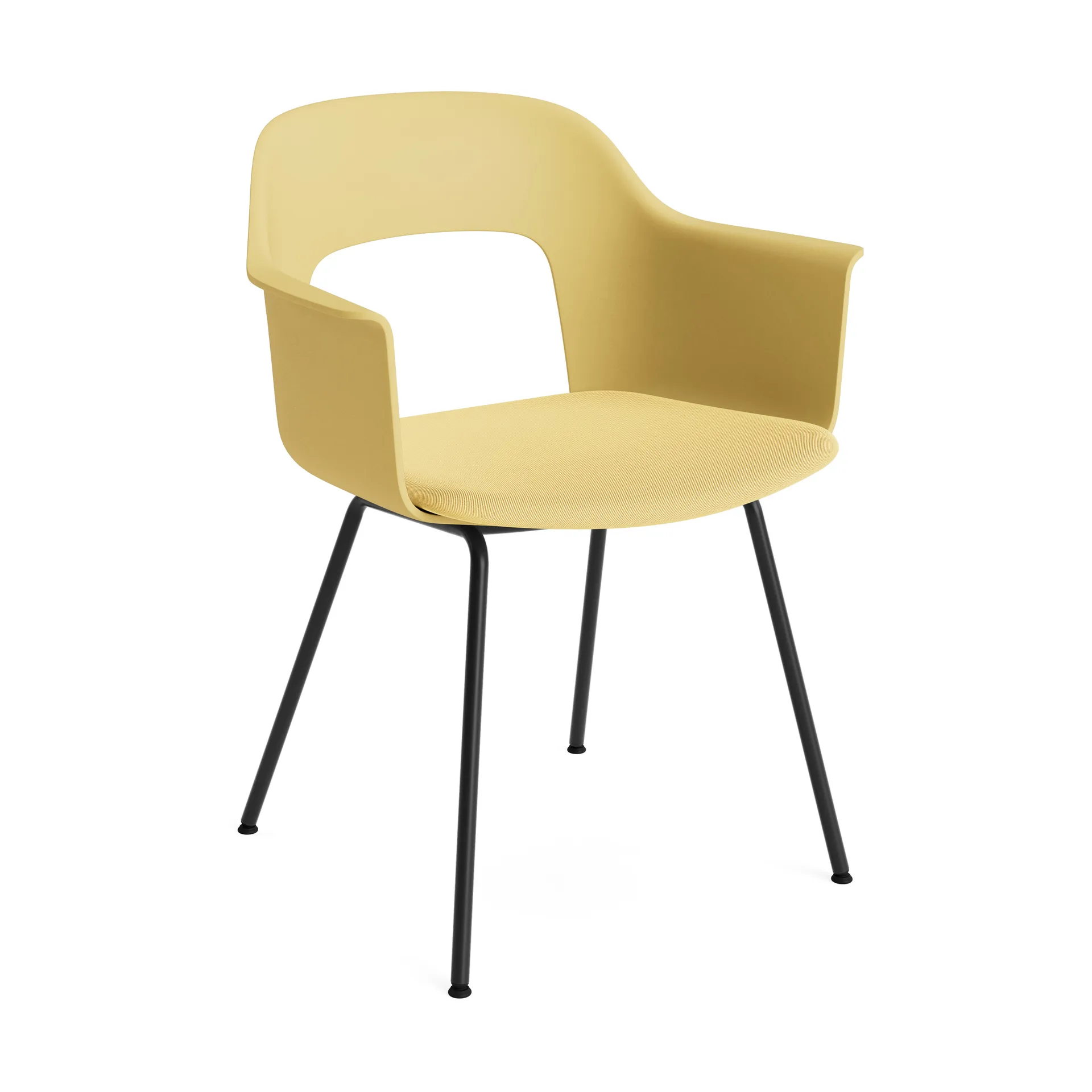 Fauteuil Layout Armchair 213, Relate 431 Biscotti acier noirci HAY