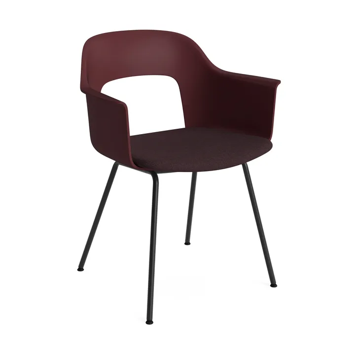 Fauteuil Layout Armchair 213 - Remix 373 Bordeaux acier noirci - HAY