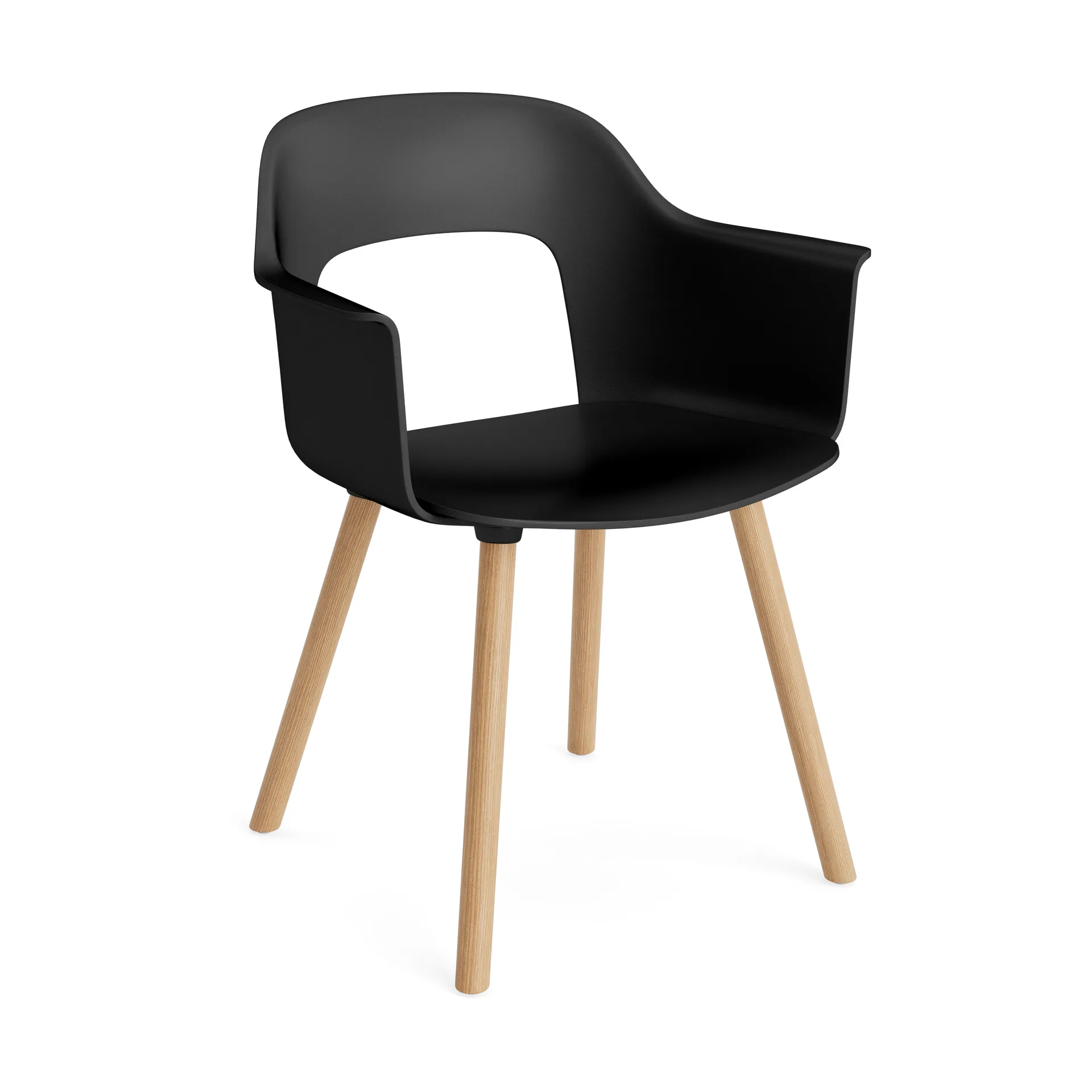 Fauteuil Layout Armchair 221, Black chêne laqué HAY