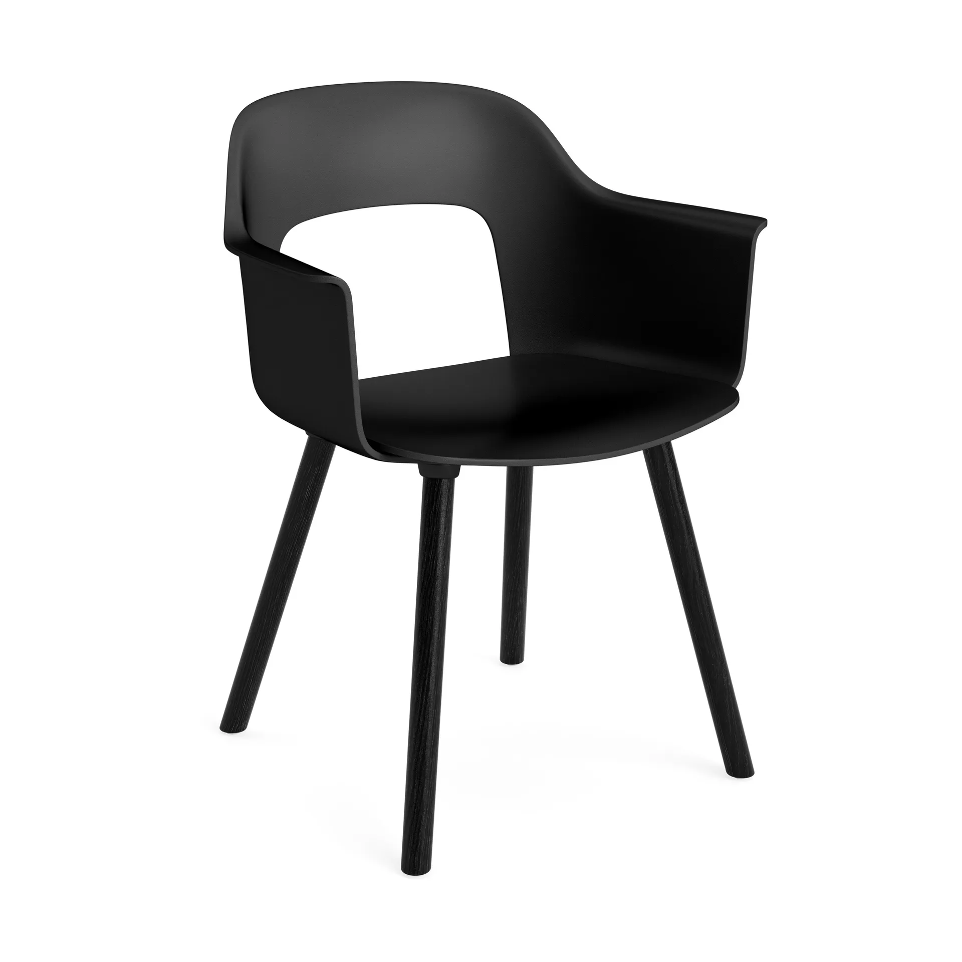 Fauteuil Layout Armchair 221, Black chêne noirci HAY