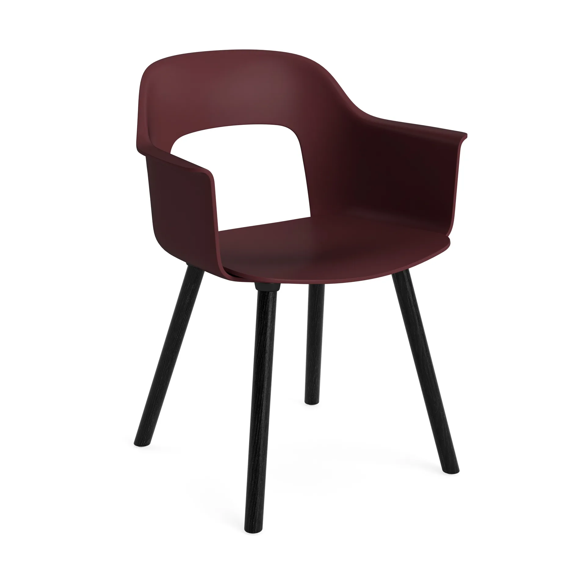 Fauteuil Layout Armchair 221, Bordeaux chêne noirci HAY