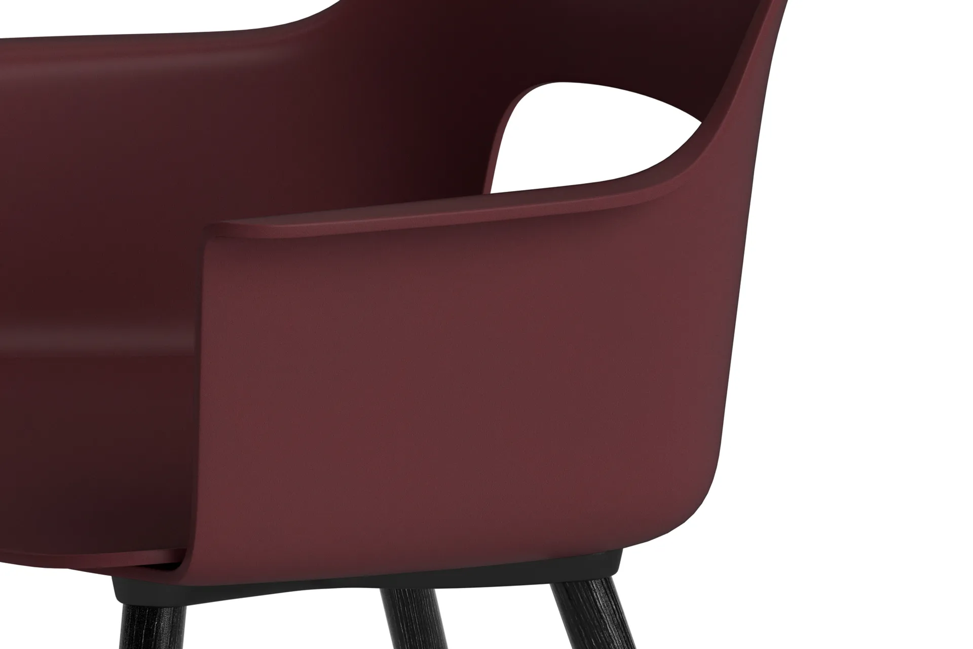 Fauteuil Layout Armchair 221, Bordeaux chêne noirci HAY