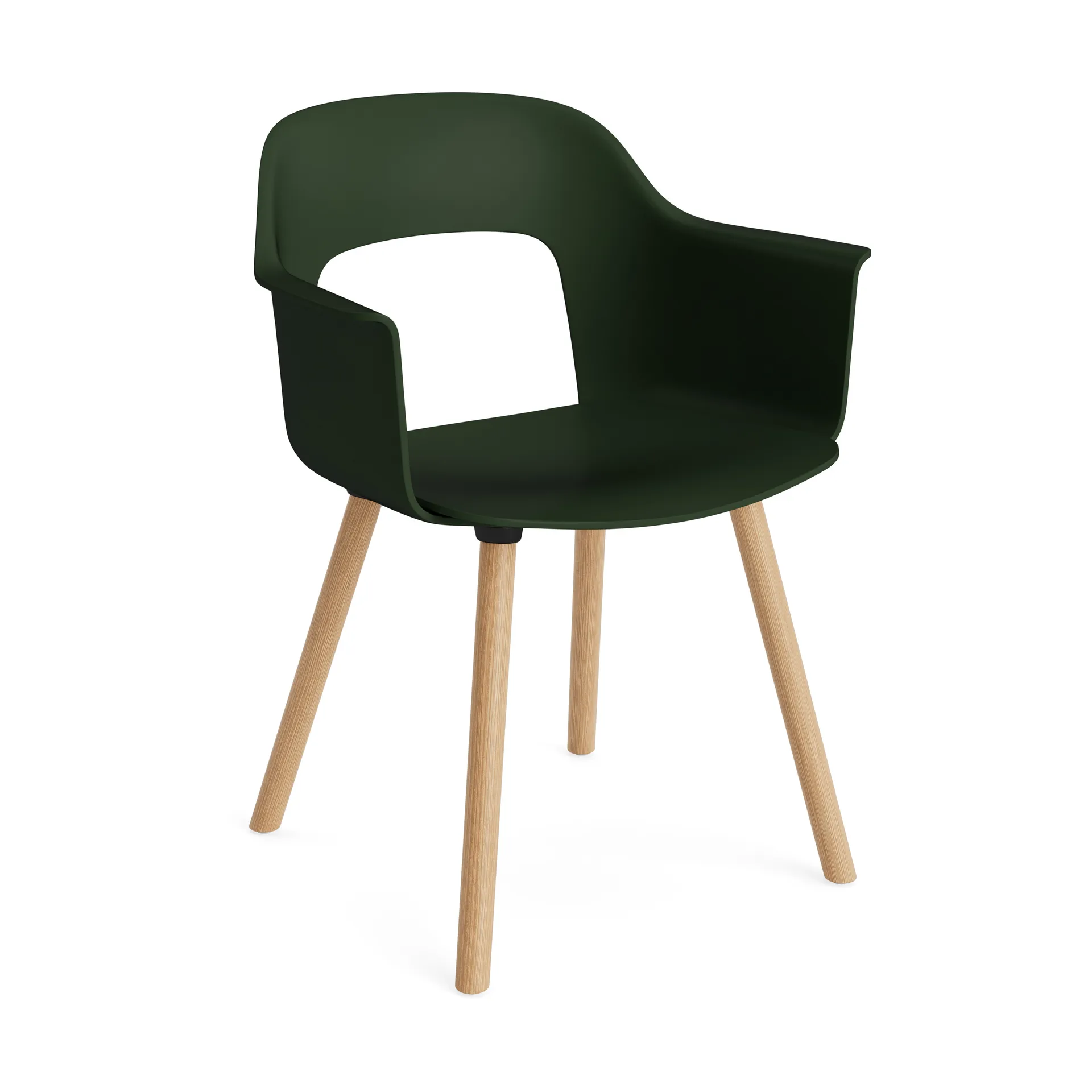 Fauteuil Layout Armchair 221, Bottle green chêne laqué HAY