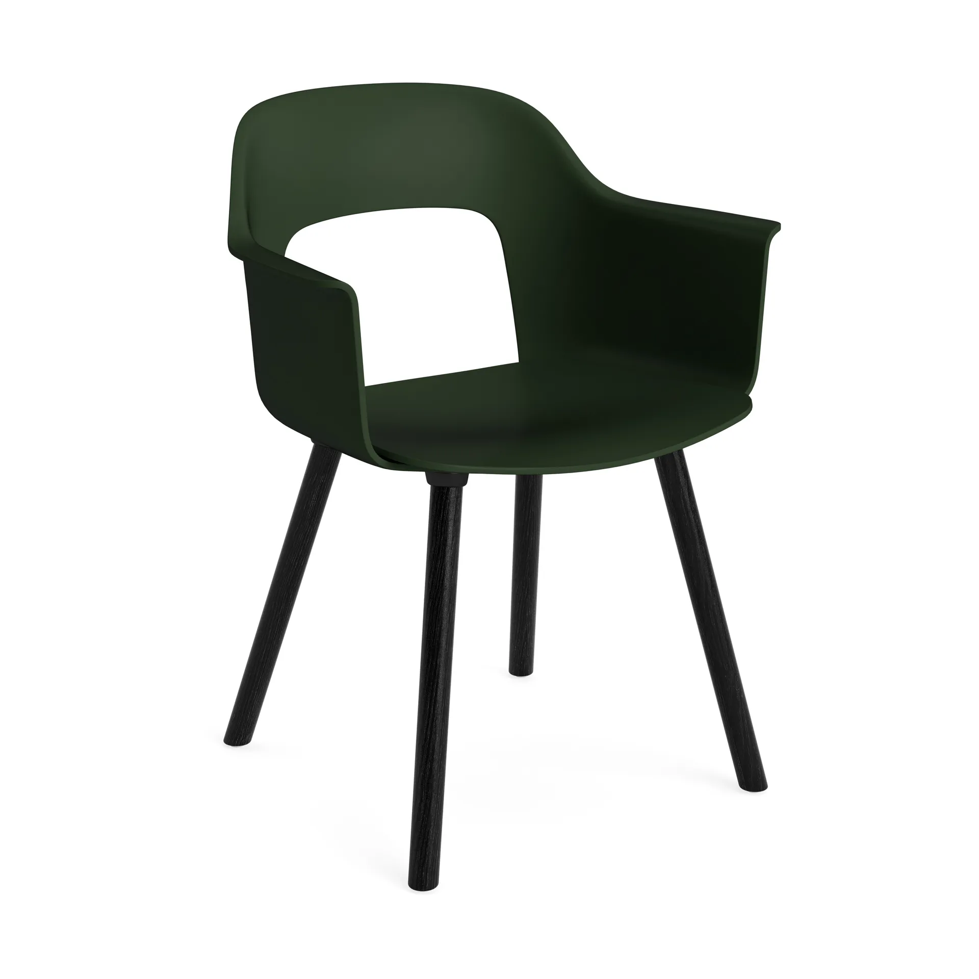 Fauteuil Layout Armchair 221, Bottle green chêne noirci HAY