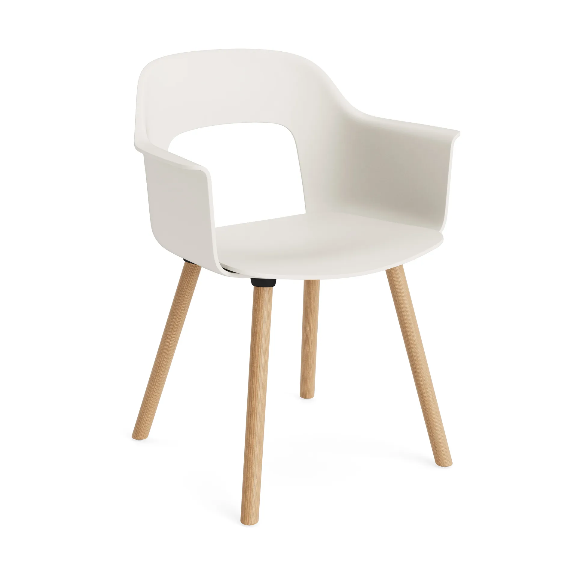 Fauteuil Layout Armchair 221, Cream white chêne laqué HAY
