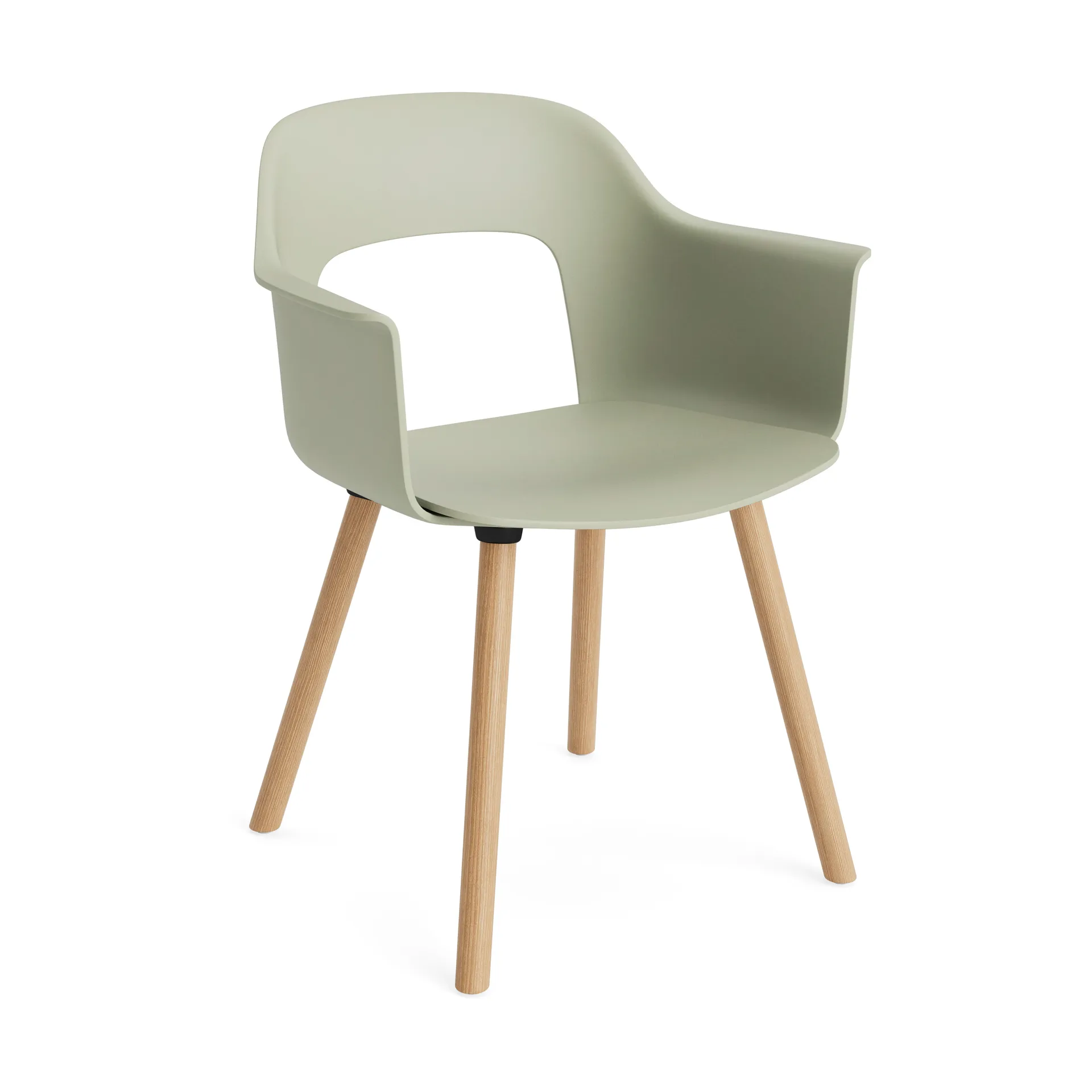 Fauteuil Layout Armchair 221, Pastel green chêne laqué HAY