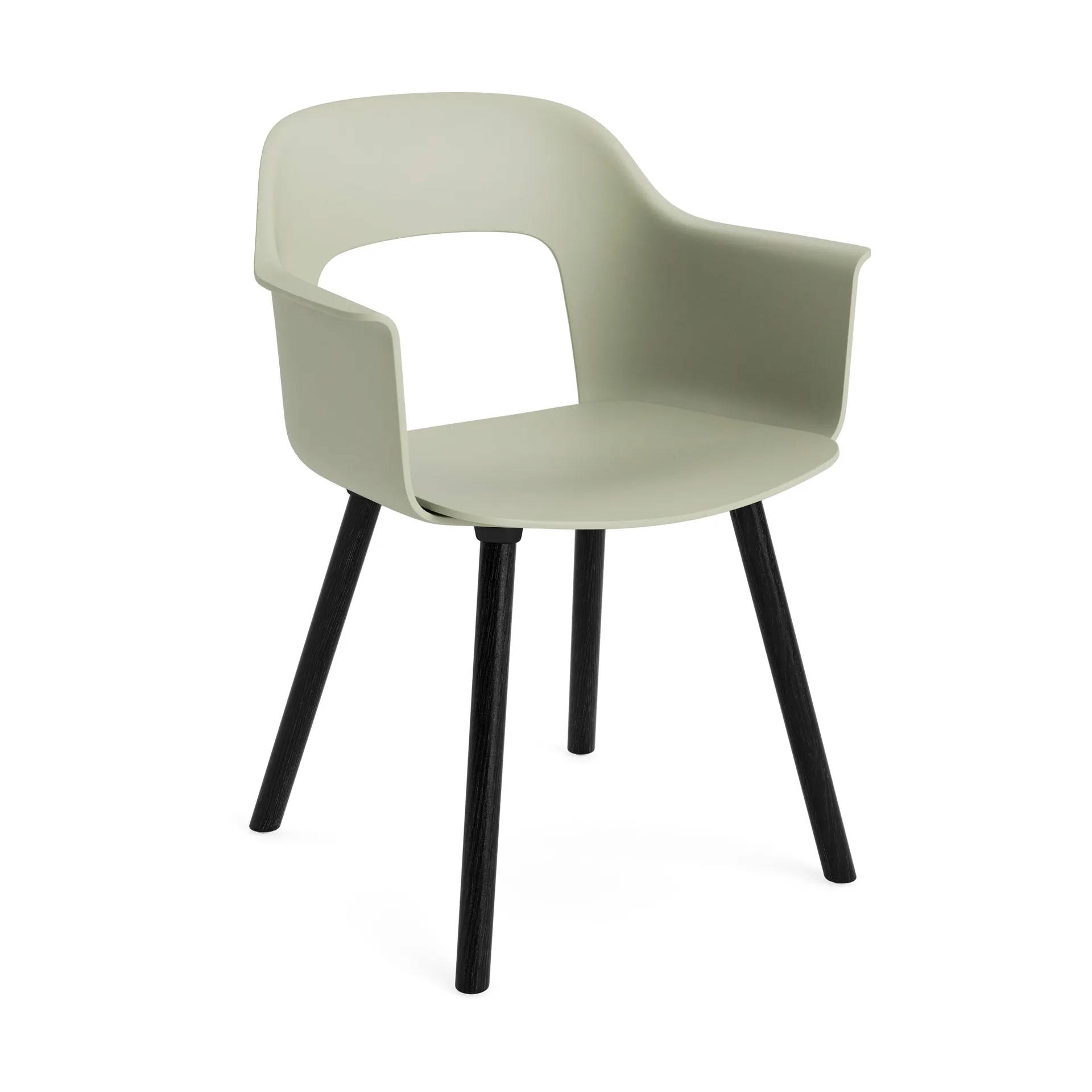 Fauteuil Layout Armchair 221, Pastel green chêne noirci HAY