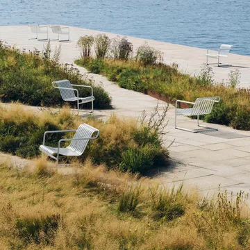 Fauteuil lounge bas Palissade Cantilever Low - Hot galvanised steel - HAY