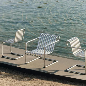 Fauteuil lounge bas Palissade Cantilever Low - Hot galvanised steel - HAY