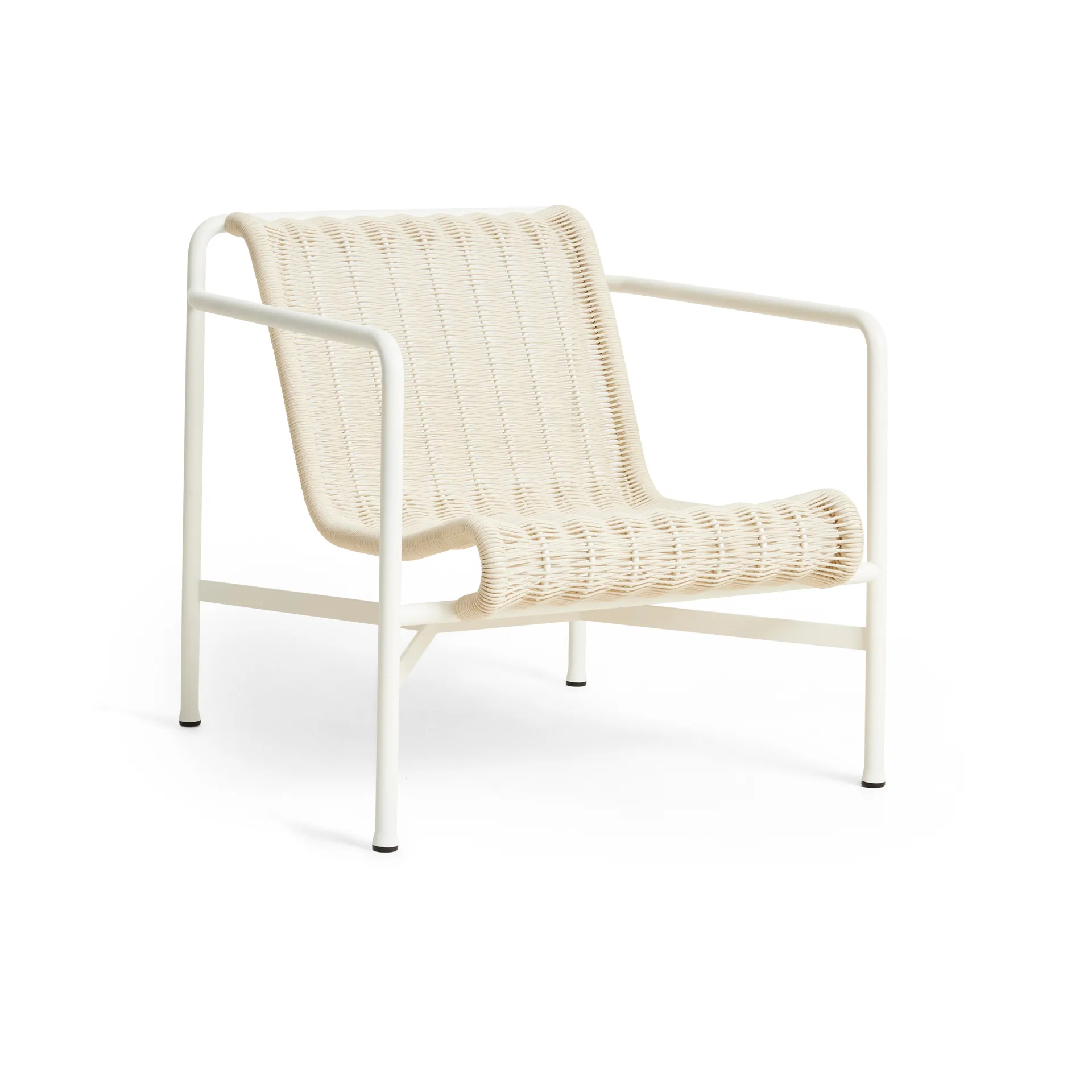 Fauteuil lounge bas Palissade Cord, Cream white HAY