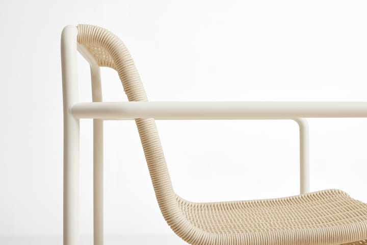 Fauteuil lounge bas Palissade Cord, Cream white HAY