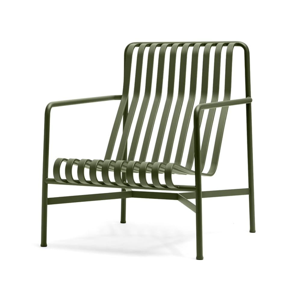 HAY Fauteuil lounge Palissade High Olive | Design Scandinave | Chaises de jardin | Vert