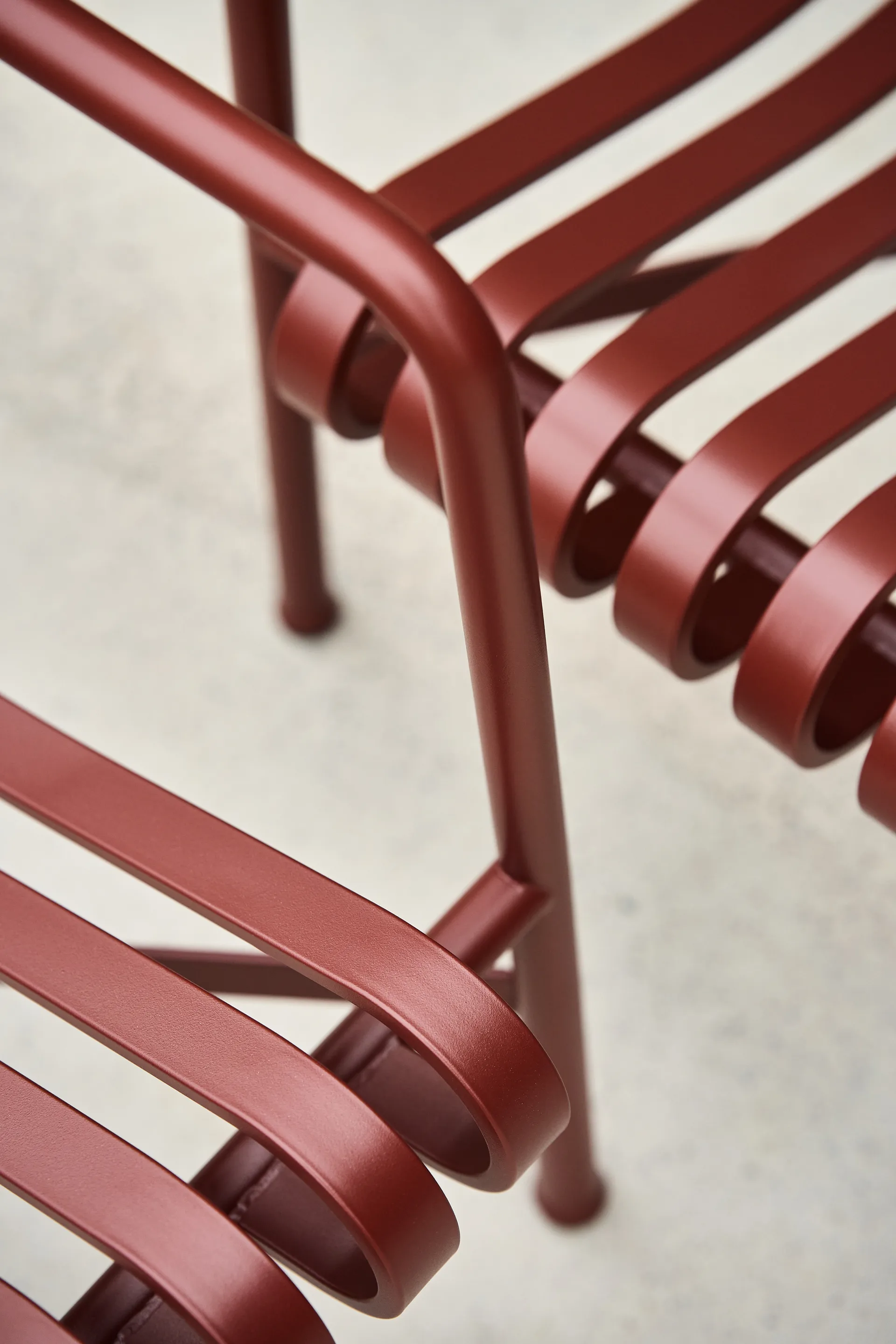 Fauteuil Lounge Palissade Low, Iron red HAY