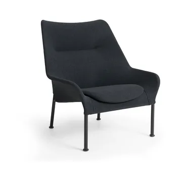 Fauteuil O2 Lounge Chair - Soft black acier noirci - HAY