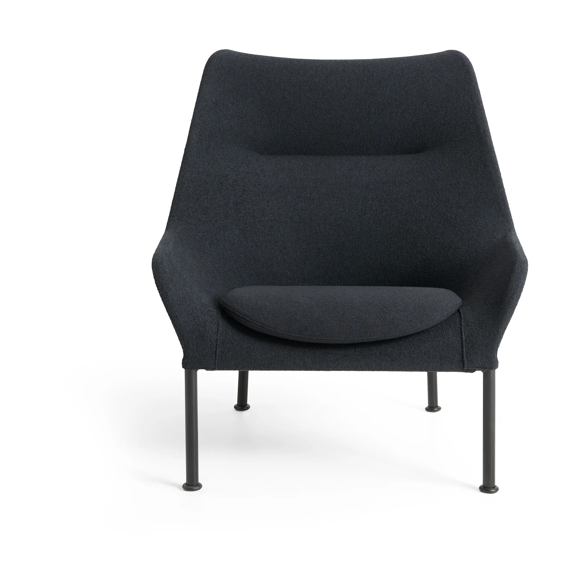 Fauteuil O2 Lounge Chair, Soft black acier noirci HAY