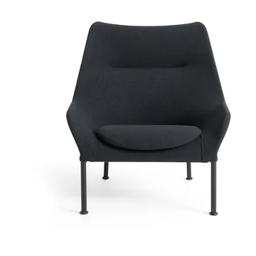 Fauteuil O2 Lounge Chair - Soft black acier noirci - HAY