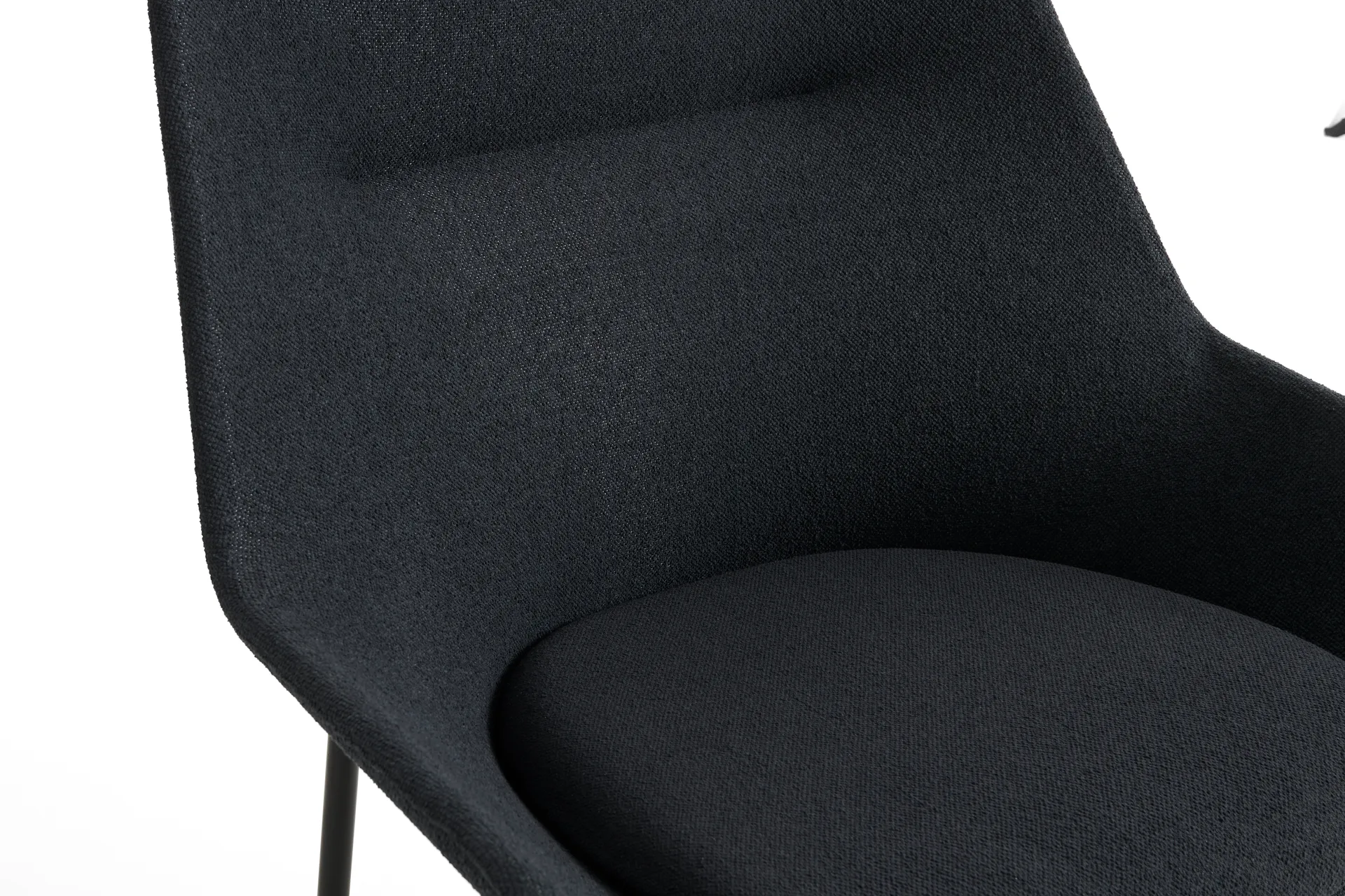 Fauteuil O2 Lounge Chair, Soft black acier noirci HAY
