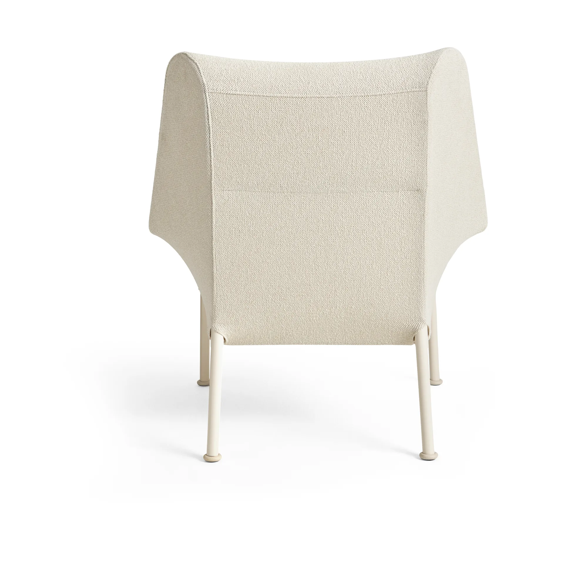 Fauteuil O2 Lounge Chair, Soft cream acier laqué eggshell HAY