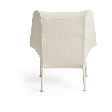 Fauteuil O2 Lounge Chair - Soft cream acier laqué eggshell - HAY