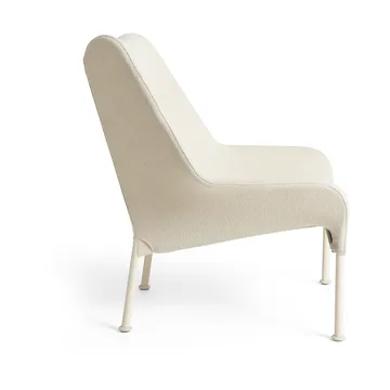 Fauteuil O2 Lounge Chair - Soft cream acier laqué eggshell - HAY