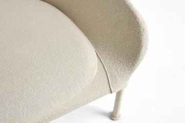Fauteuil O2 Lounge Chair - Soft cream acier laqué eggshell - HAY