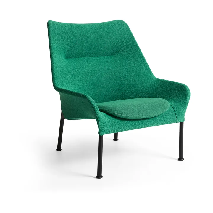 Fauteuil O2 Lounge Chair - Soft green acier noirci - HAY