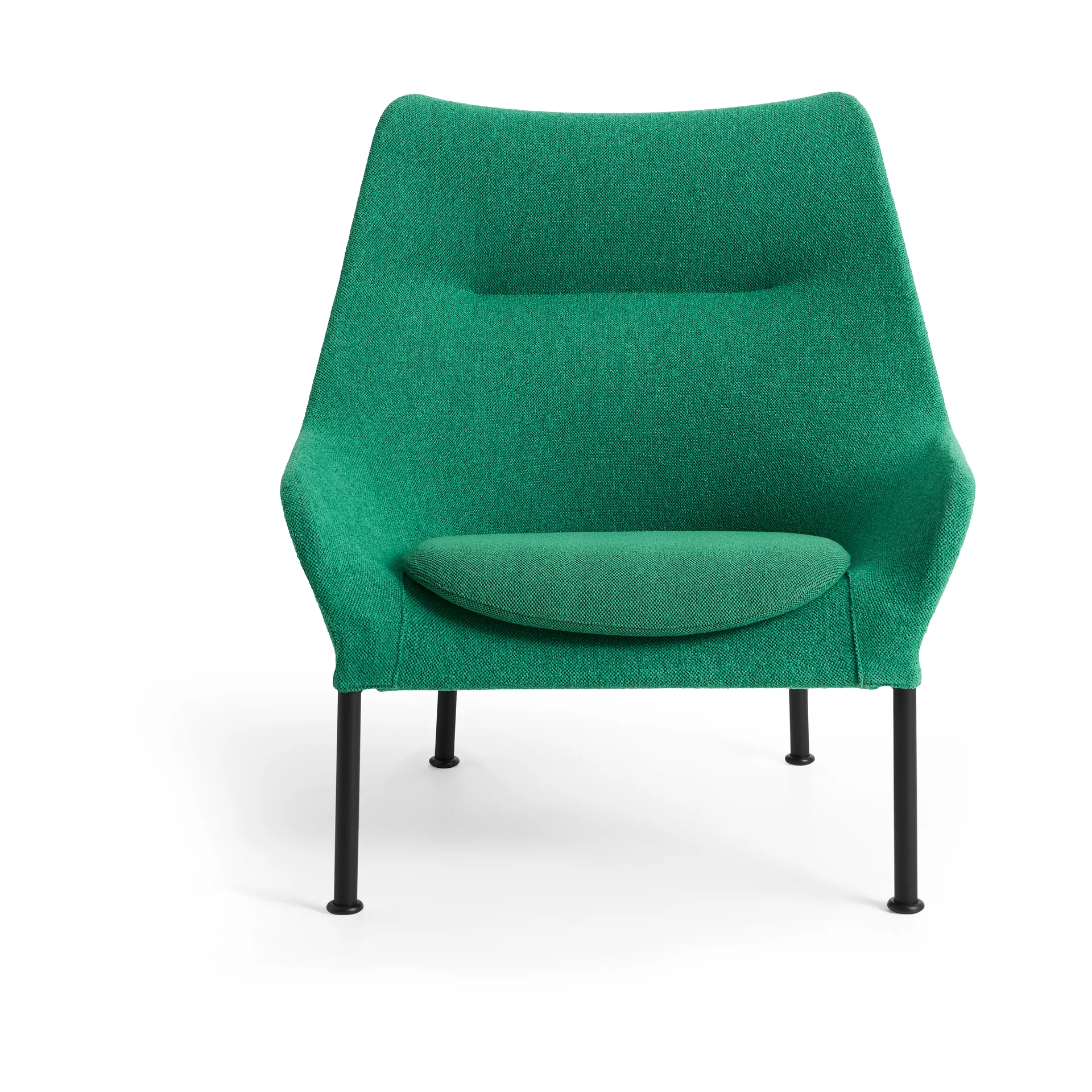 Fauteuil O2 Lounge Chair, Soft green acier noirci HAY