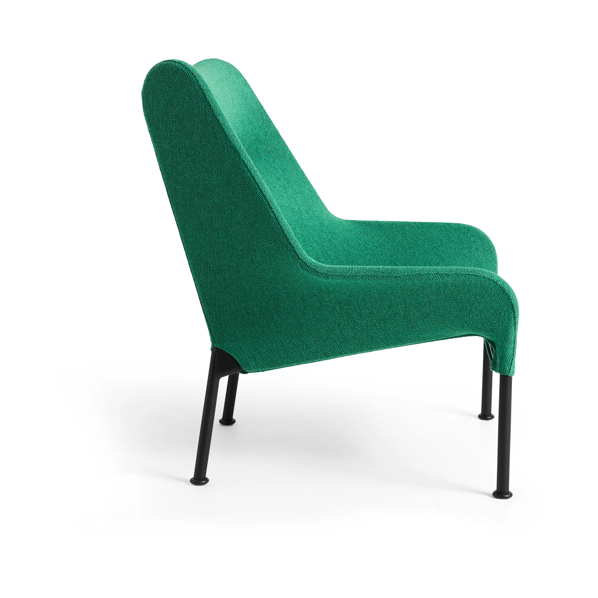 Fauteuil O2 Lounge Chair, Soft green acier noirci HAY