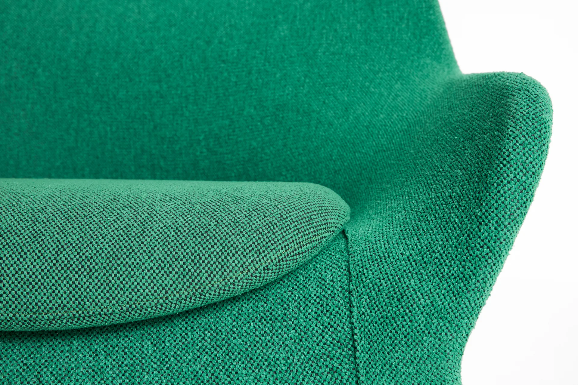 Fauteuil O2 Lounge Chair, Soft green acier noirci HAY
