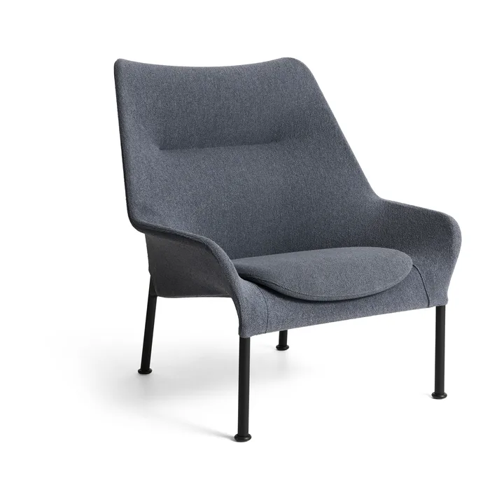 Fauteuil O2 Lounge Chair - Soft grey acier noirci - HAY