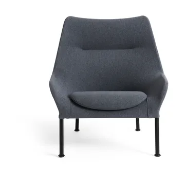 Fauteuil O2 Lounge Chair - Soft grey acier noirci - HAY