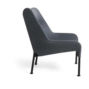 Fauteuil O2 Lounge Chair - Soft grey acier noirci - HAY