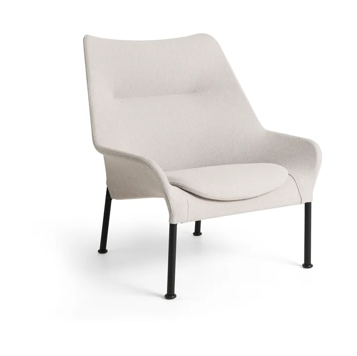Fauteuil O2 Lounge Chair - Soft light grey acier noirci - HAY