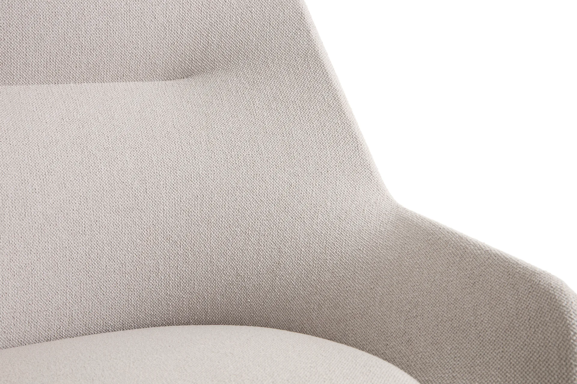 Fauteuil O2 Lounge Chair, Soft light grey acier noirci HAY