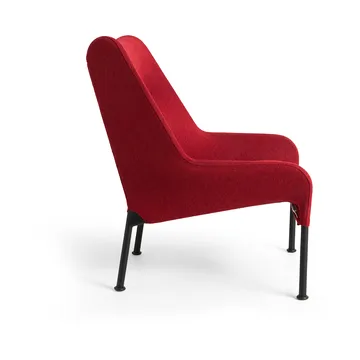 Fauteuil O2 Lounge Chair - Soft red acier noirci - HAY