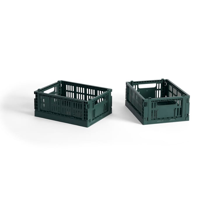 HAY Colour Crate Mini 13x17 cm, lot de 2 - Dark green - HAY