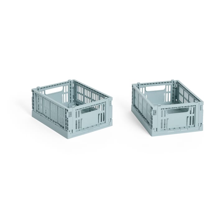 HAY Colour Crate Mini 13x17 cm, lot de 2 - Dusty blue - HAY