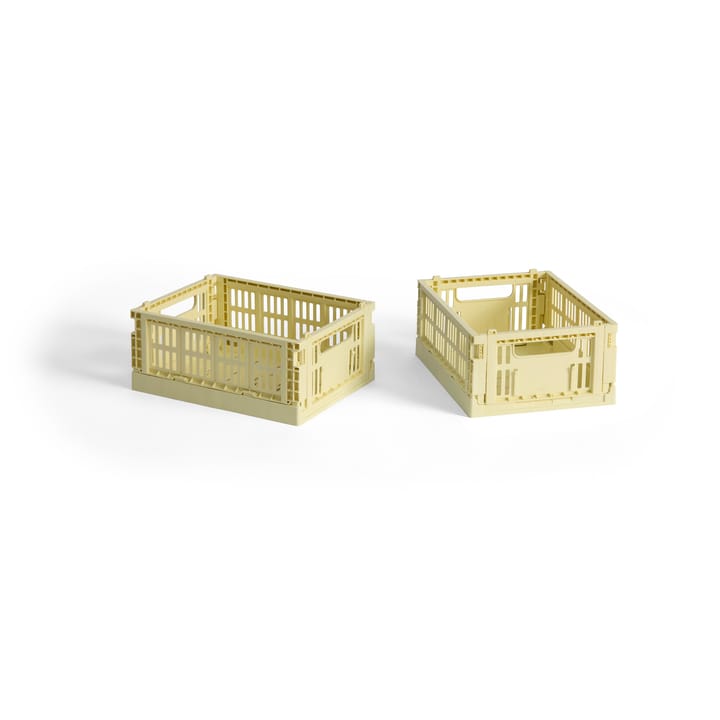 HAY Colour Crate Mini 13x17 cm, lot de 2 - Light yellow - HAY