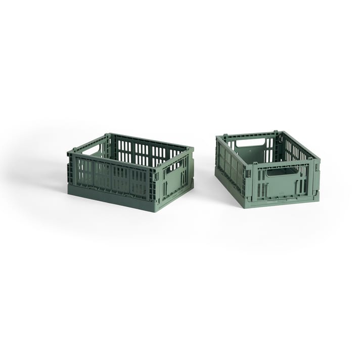 HAY Colour Crate Mini 13x17 cm, lot de 2 - Sage green - HAY