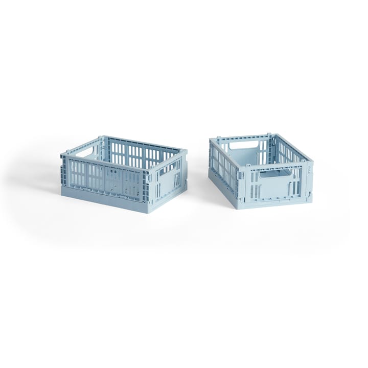 HAY Colour Crate Mini 13x17 cm, lot de 2 - Soft blue - HAY