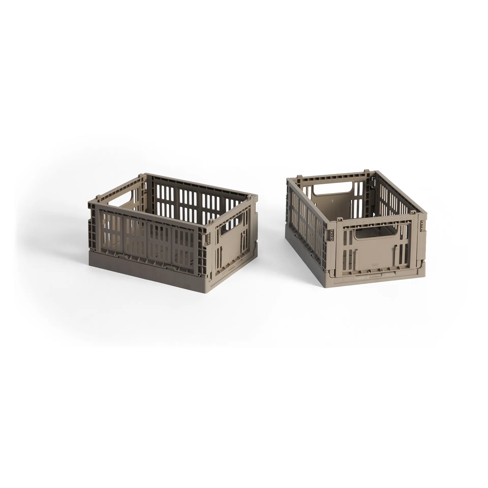 HAY Colour Crate Mini 13x17 cm, lot de 2, Warm grey HAY