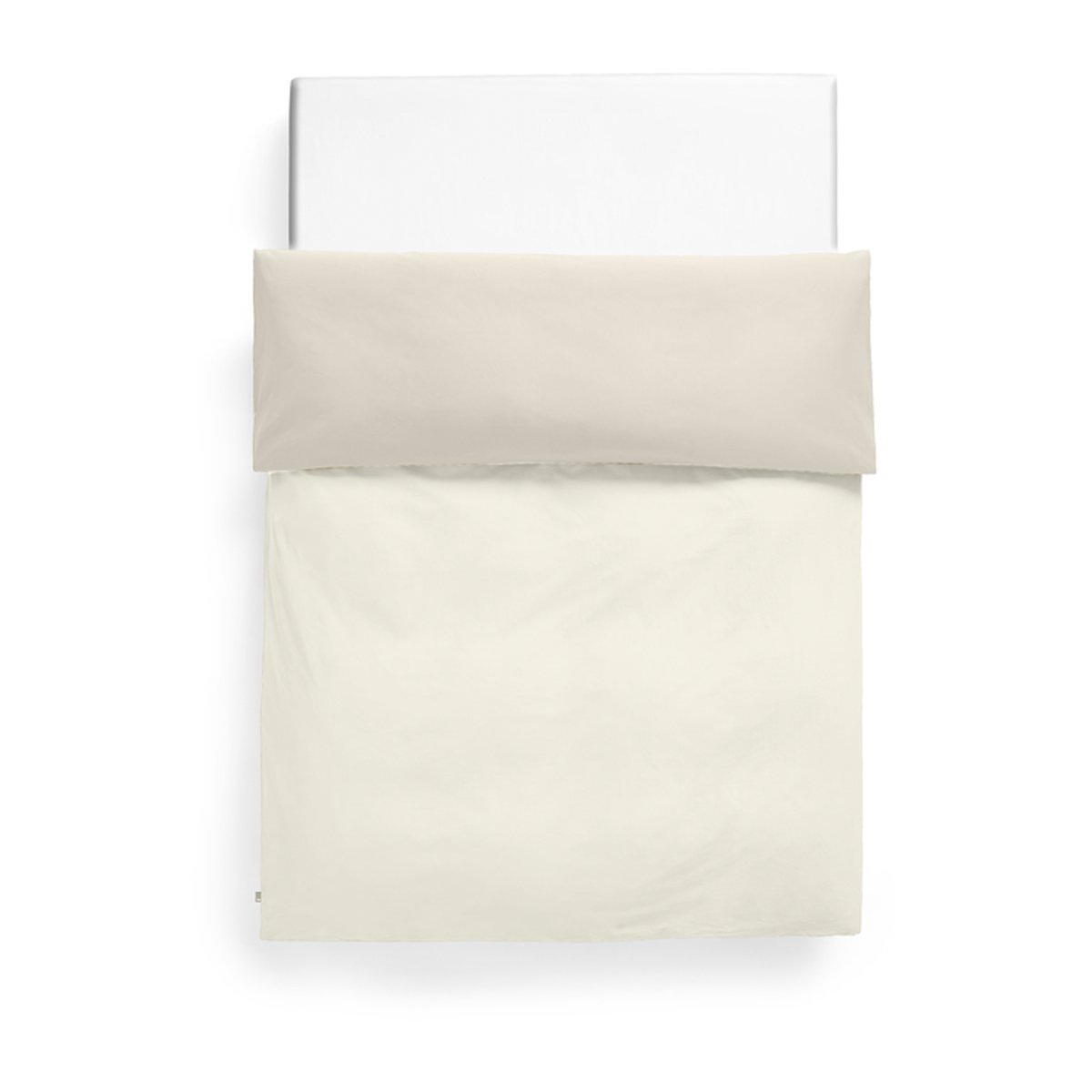 HAY Housse de couette Duo 220x220 cm Ivoire | Design Scandinave | Housses de couette | Beige