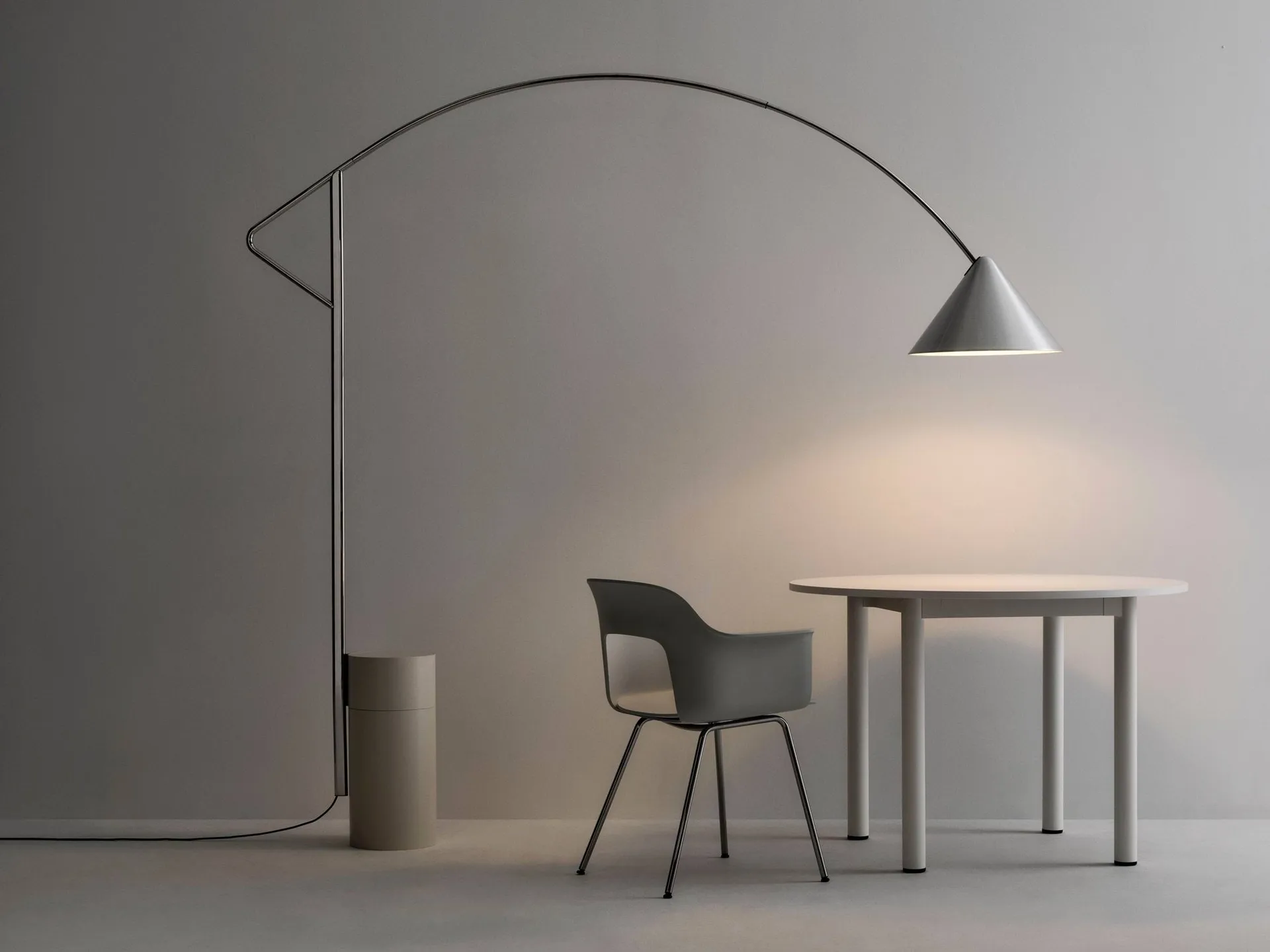 Lampadaire Compass, Argenté HAY