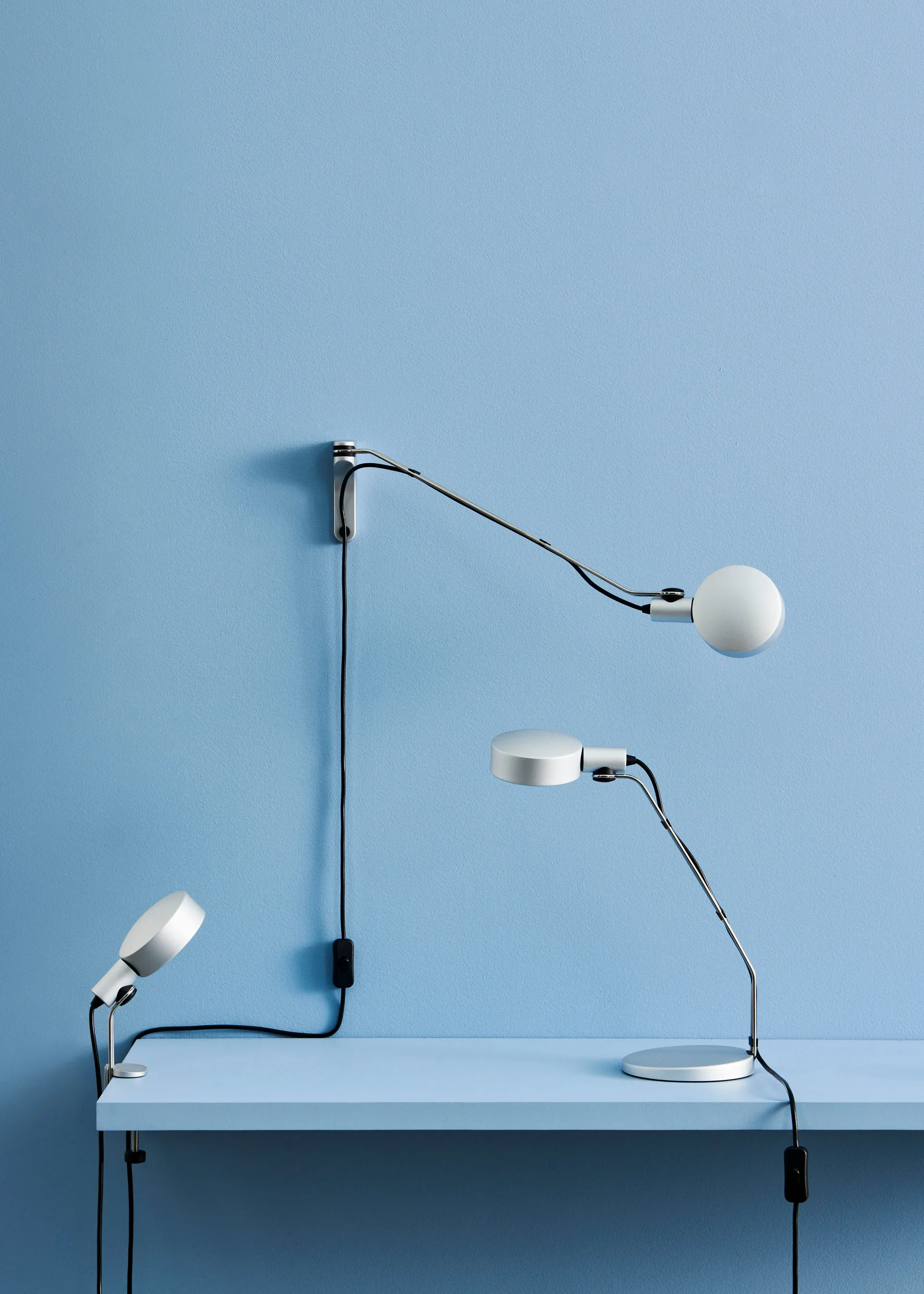 Lampe à pince Cupola Clip 29,5 cm, Clear anodised HAY