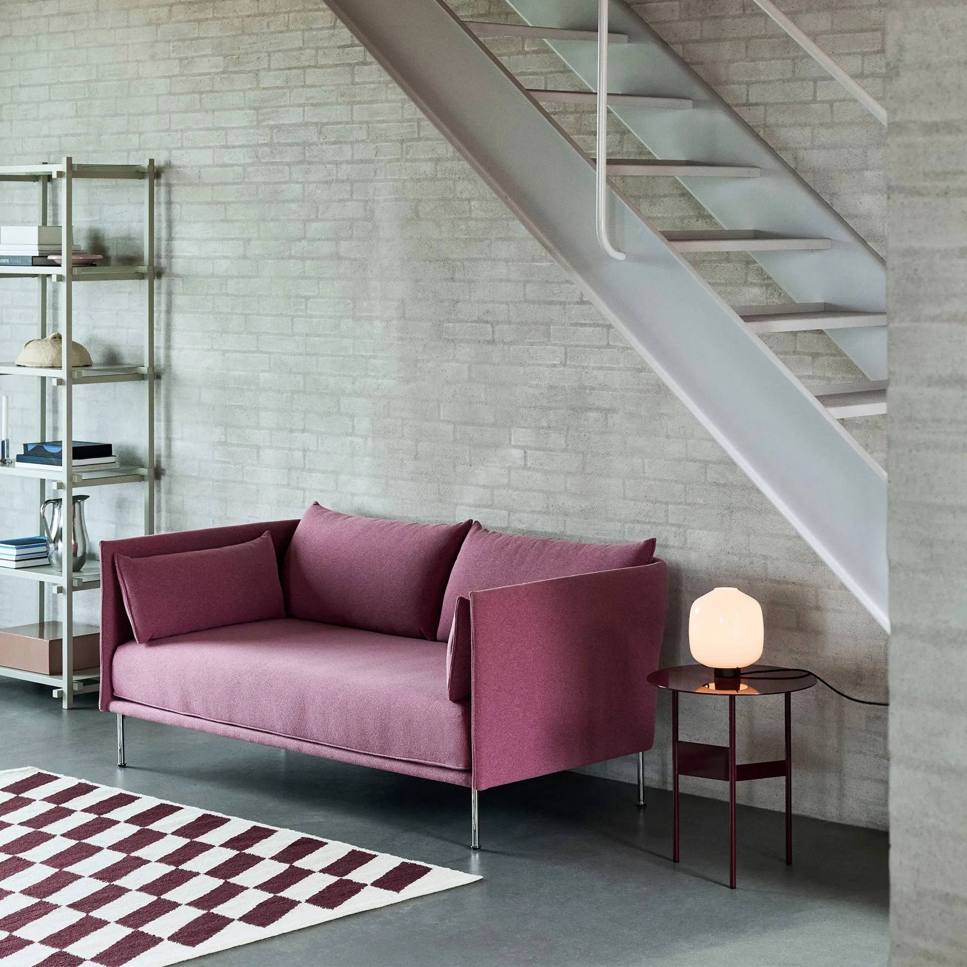 Lampe à poser Buoy Ø20 cm, Opal glass-soft black HAY