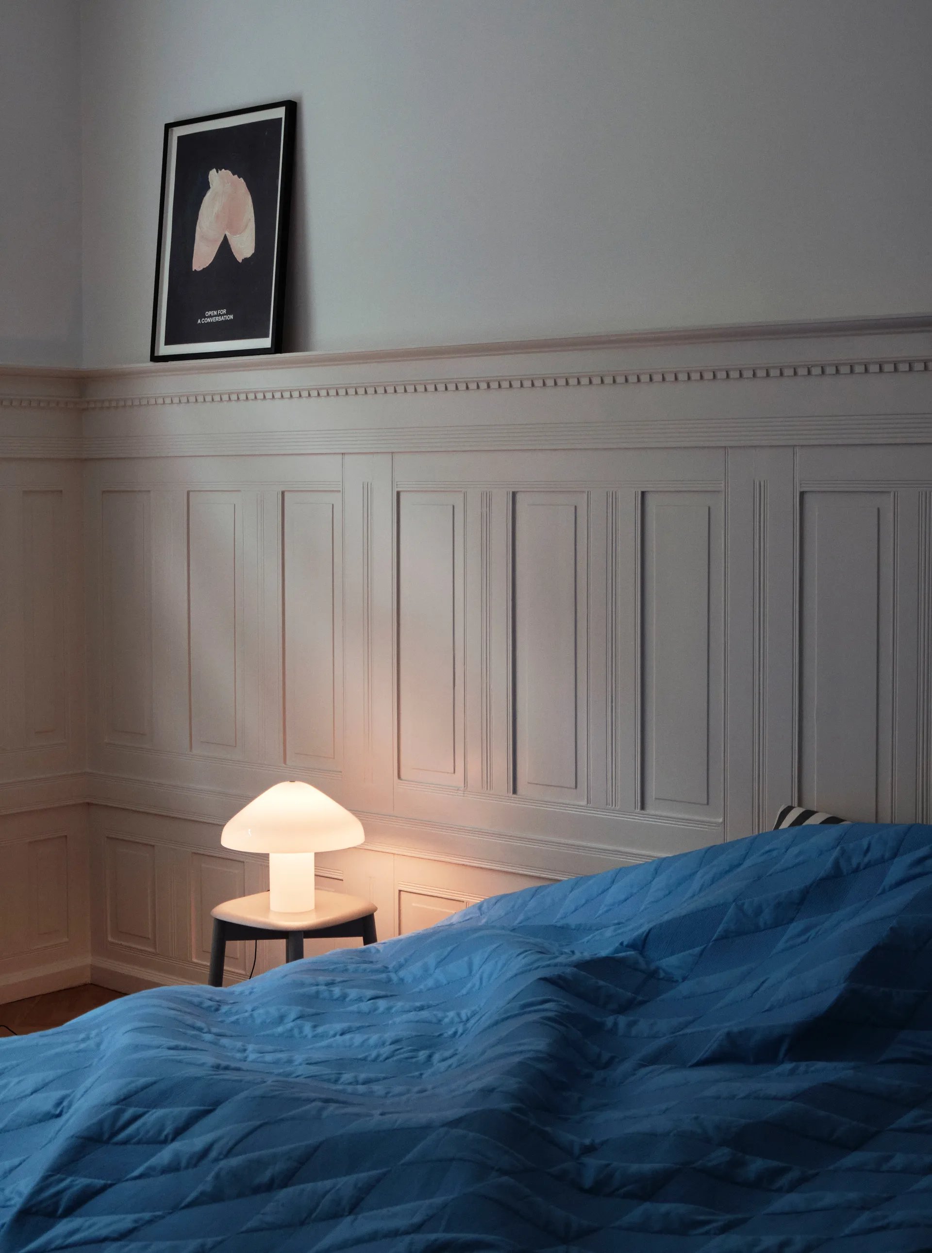 Lampe de table Pao Glass Ø35 cm, Blanc-verre opale HAY