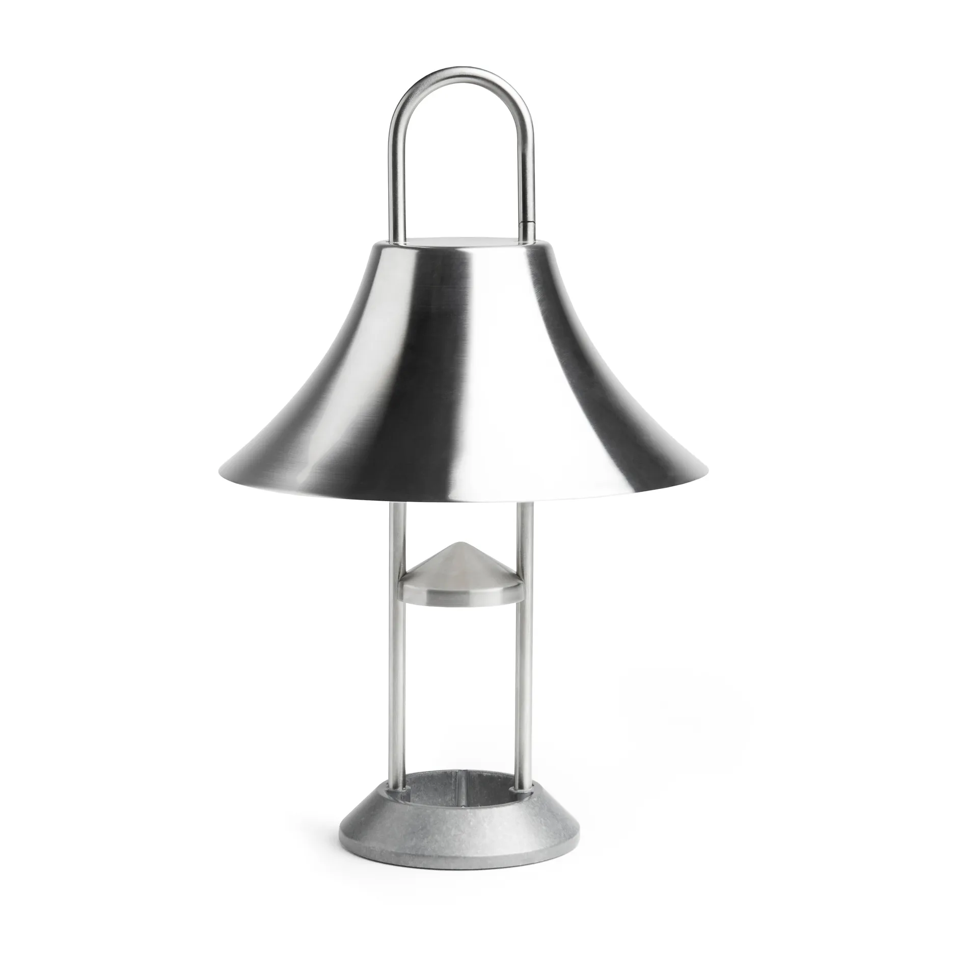 Lampe de table portable Mousqueton 30,5 cm, Brushed stainless steel HAY