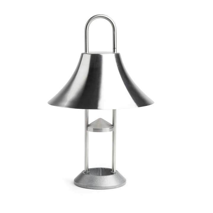 Lampe de table portable Mousqueton 30,5 cm - Brushed stainless steel - HAY