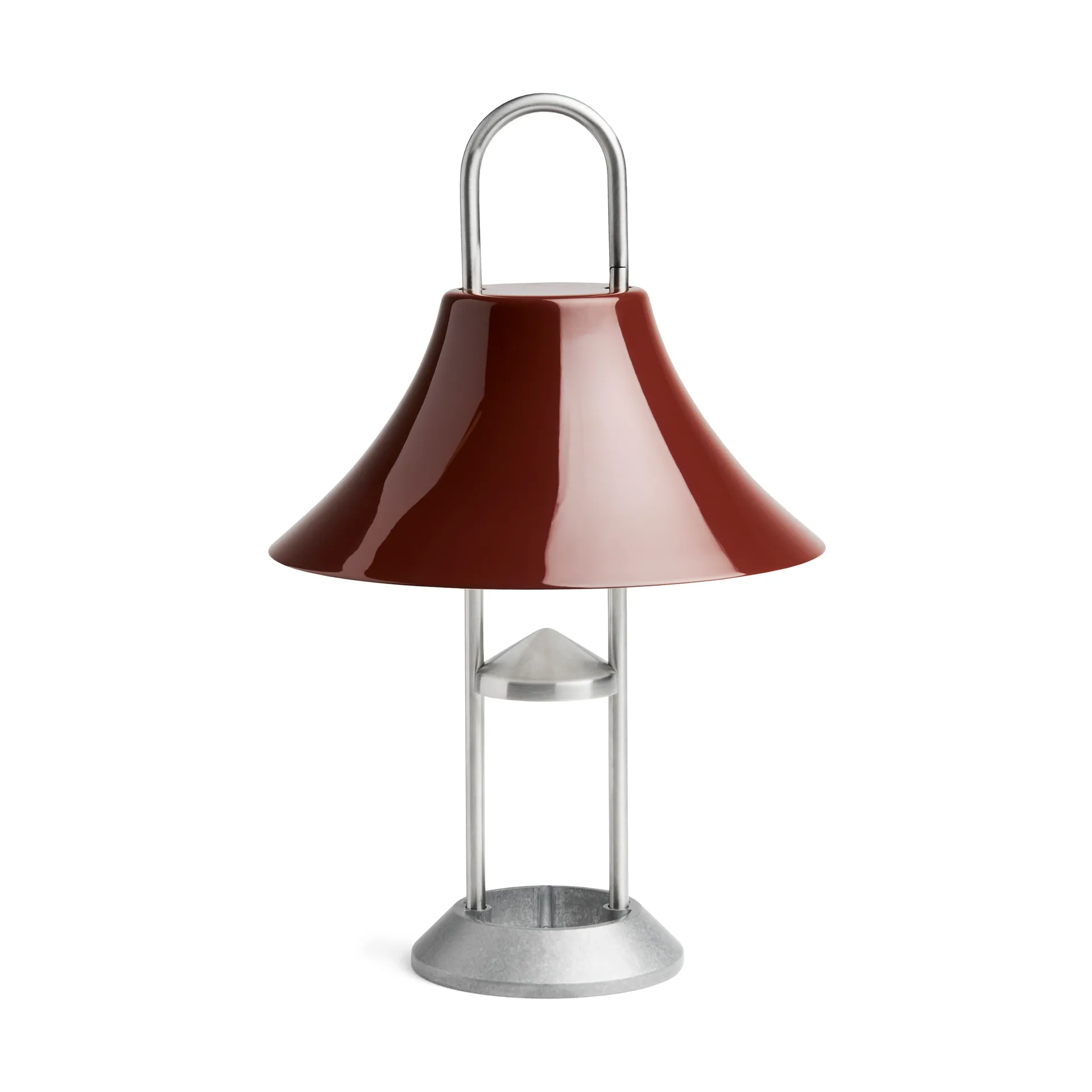 Lampe de table portable Mousqueton, Iron red HAY