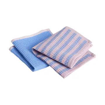 Lavette Canteen 31x31 cm lot de 2 - Sky blue-pink mix - HAY